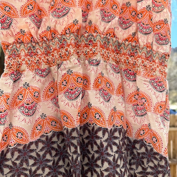 Luv Stori Embroidered Halter Racerback Tank Top Blouse Boho Concert Large - Picture 7 of 11